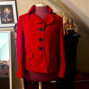 Cute red mod blazer size 6p